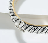 Christian James Sterling Silver Two-Tone Ripple Bangle, 8-1/4"